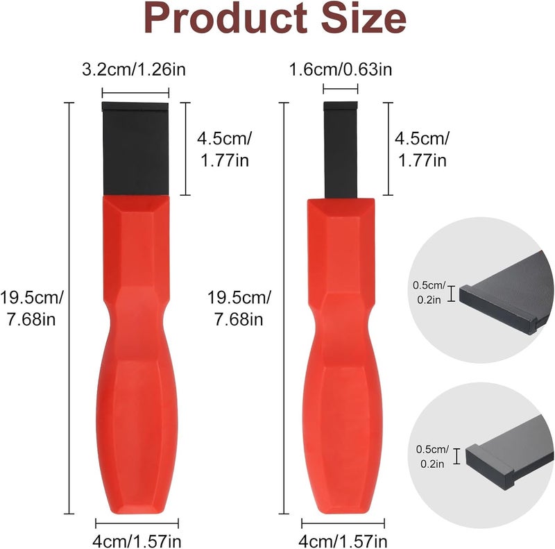 Linkstyle Carbide Scraper, 2 PCS Gasket Scraper Tool for Engine and Automotive, 1-1/4 Inch and 5/8 Inch Gasket Scraper Set - Image 2